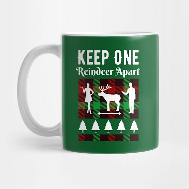 Keep One Reindeer Apart Ugly Xmas Sweater by davidisnoartist